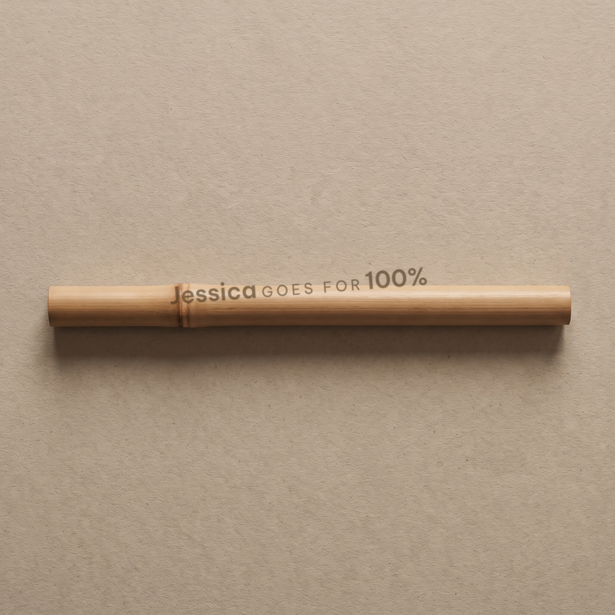 Bamboo straw engraved Jessica GOES FOR 100%